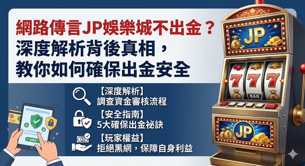 網路傳言JP娛樂城不出金？深度解析背後真相，教你如何確保出金安全