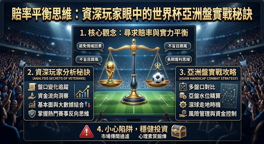 賠率平衡思維：資深玩家眼中的世界杯亞洲盤實戰秘訣