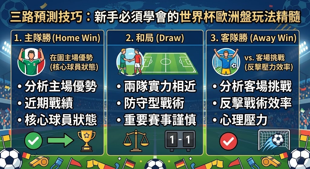 三路預測技巧：新手必須學會的世界杯歐洲盤玩法精髓