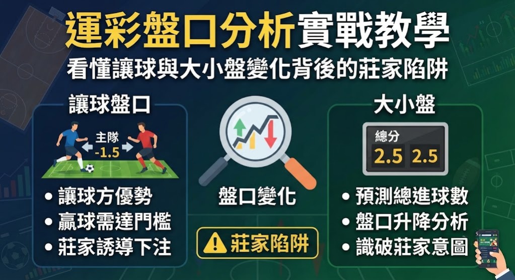 看懂讓球與大小盤變化背後的莊家陷阱